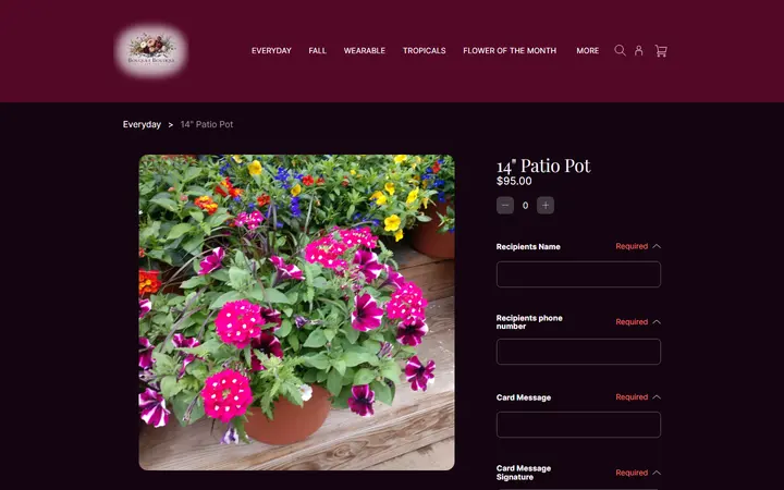 Preview of Bouquet Boutique, Inc. website