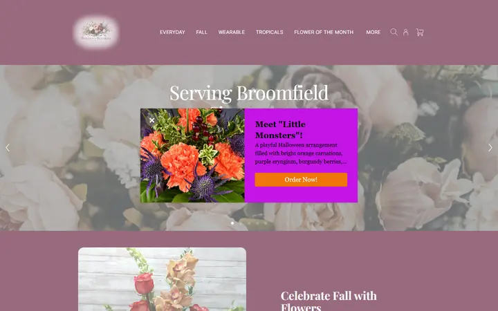 Website page titled Home | Bouquet Boutique, Inc.