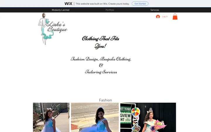 Preview of Linka's Boutique website