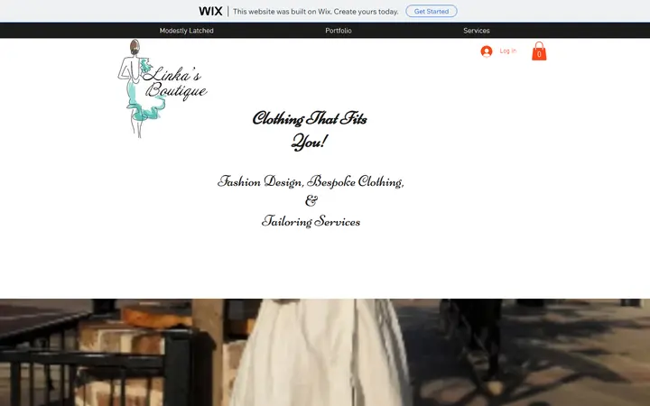 Website page titled Bespoke Custom Couture | Linka's Boutique