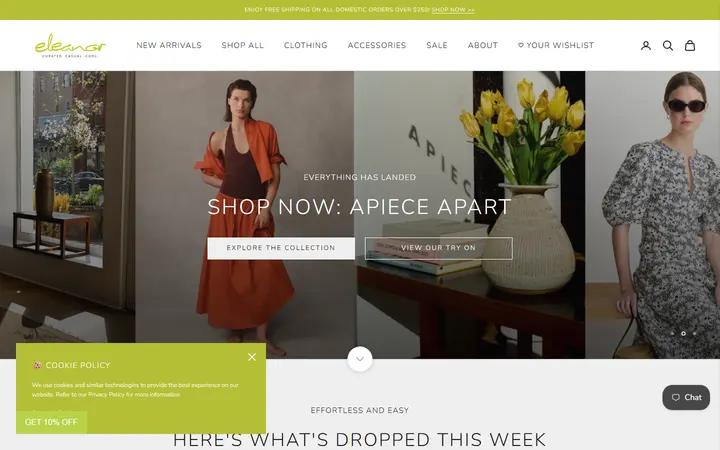 Preview of Eleanor website