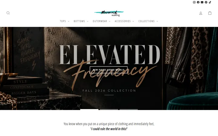 Preview of Mermaid Walking Boutique website