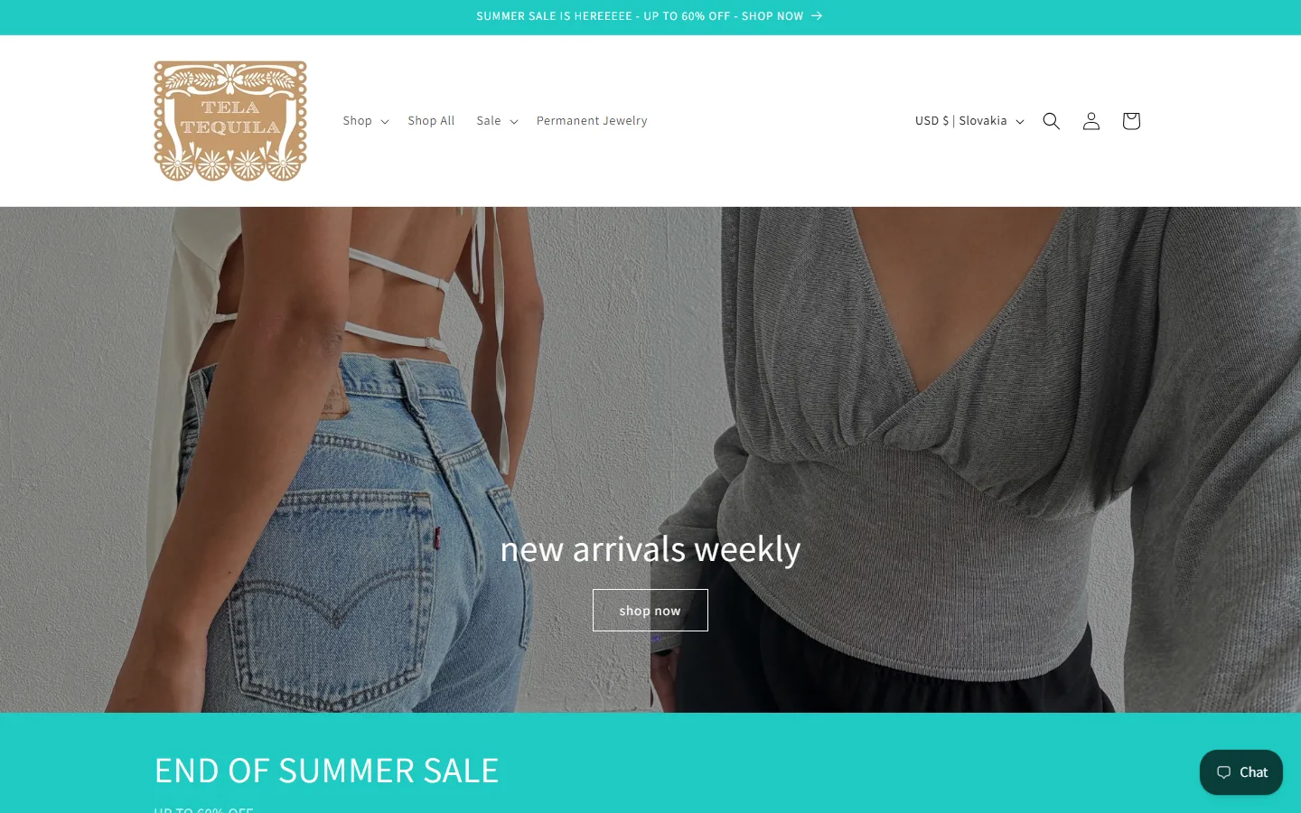 Viewport capture of Tela Tequila website