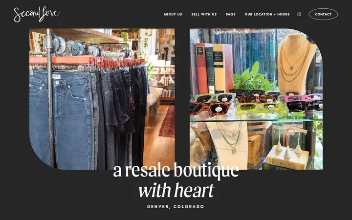 Preview of SecondLove Tennyson - A Resale Boutique website