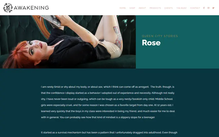 Website page titled The Buzz | Queen City Stories | Rose