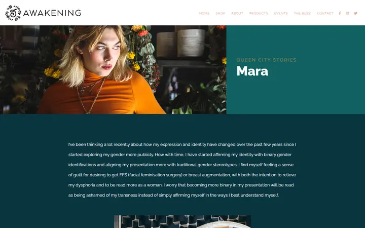Website page titled The Buzz | Queen City Stories | Mara