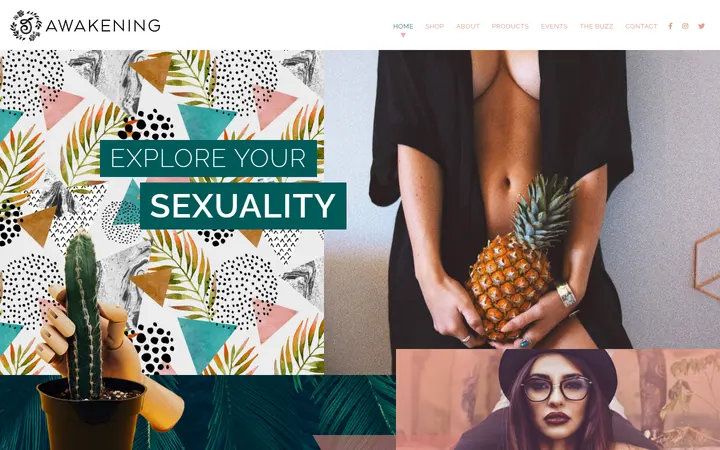 Website page titled Awakening /// Home