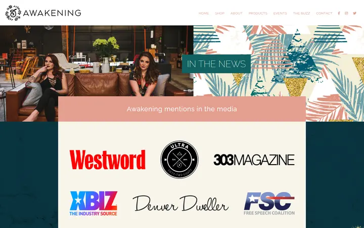 Website page titled Press