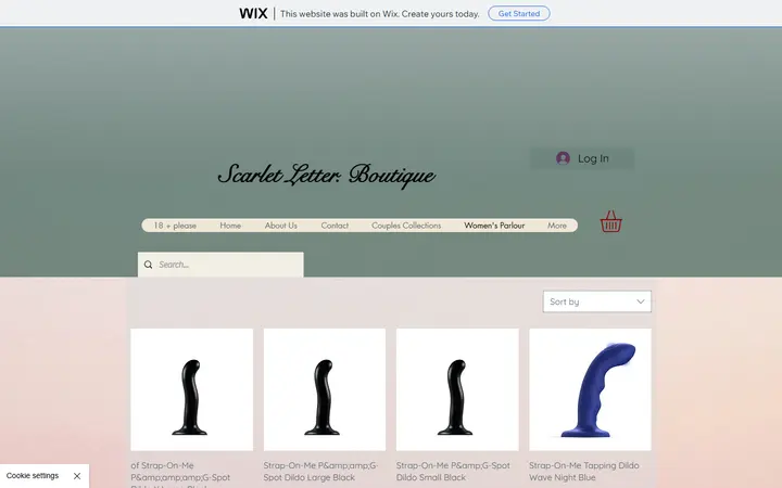 Website page titled Women's Parlour | The Scarlet Letter