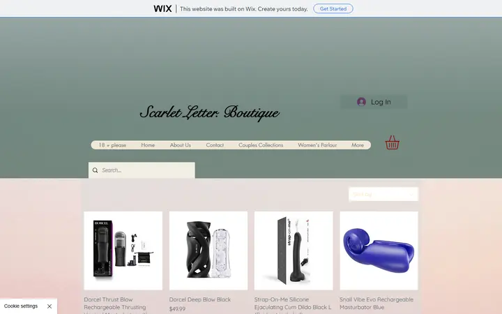 Website page titled Men's Lounge | The Scarlet Letter