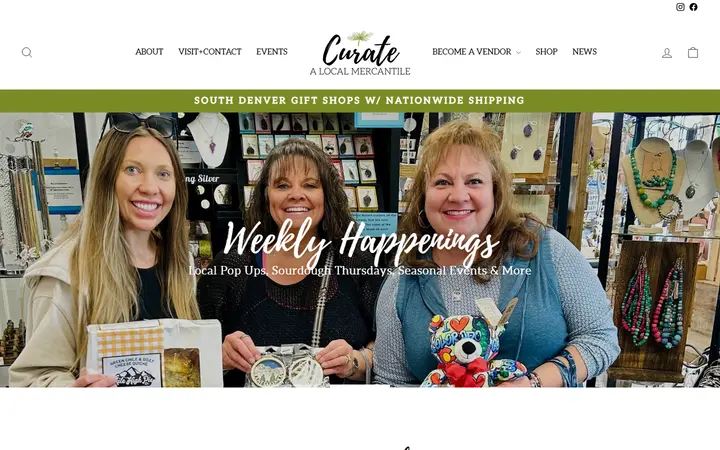 Preview of Curate: A Local Mercantile website