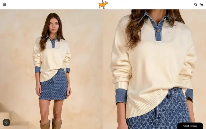 Website page titled Elan | Megan – Goose & the Goat