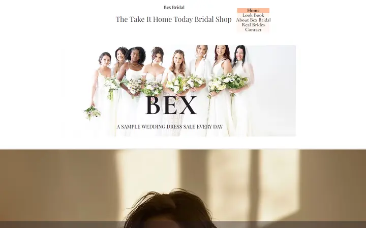 Preview of Bex Bridal website