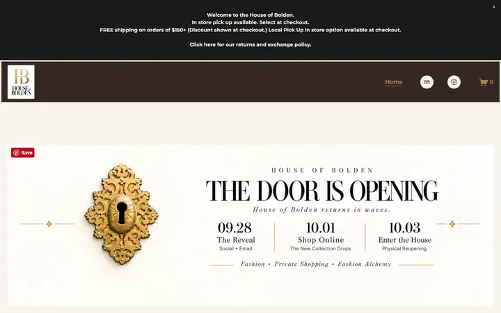 Preview of House of Bolden website