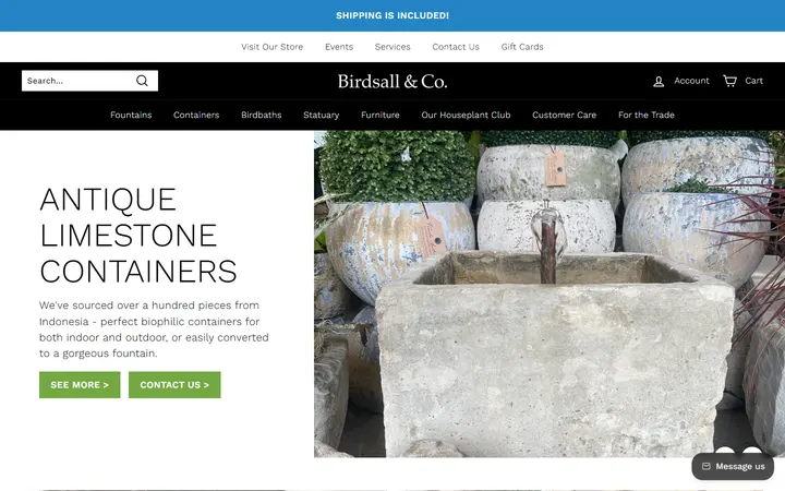 Preview of Birdsall & Co. The Garden Boutique website
