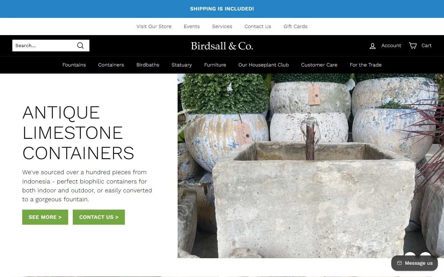 Viewport capture of Birdsall & Co. The Garden Boutique website