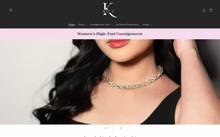Preview of Kit's Boutique website