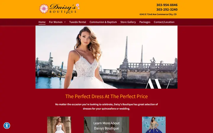 Preview of Daisy's Boutique website