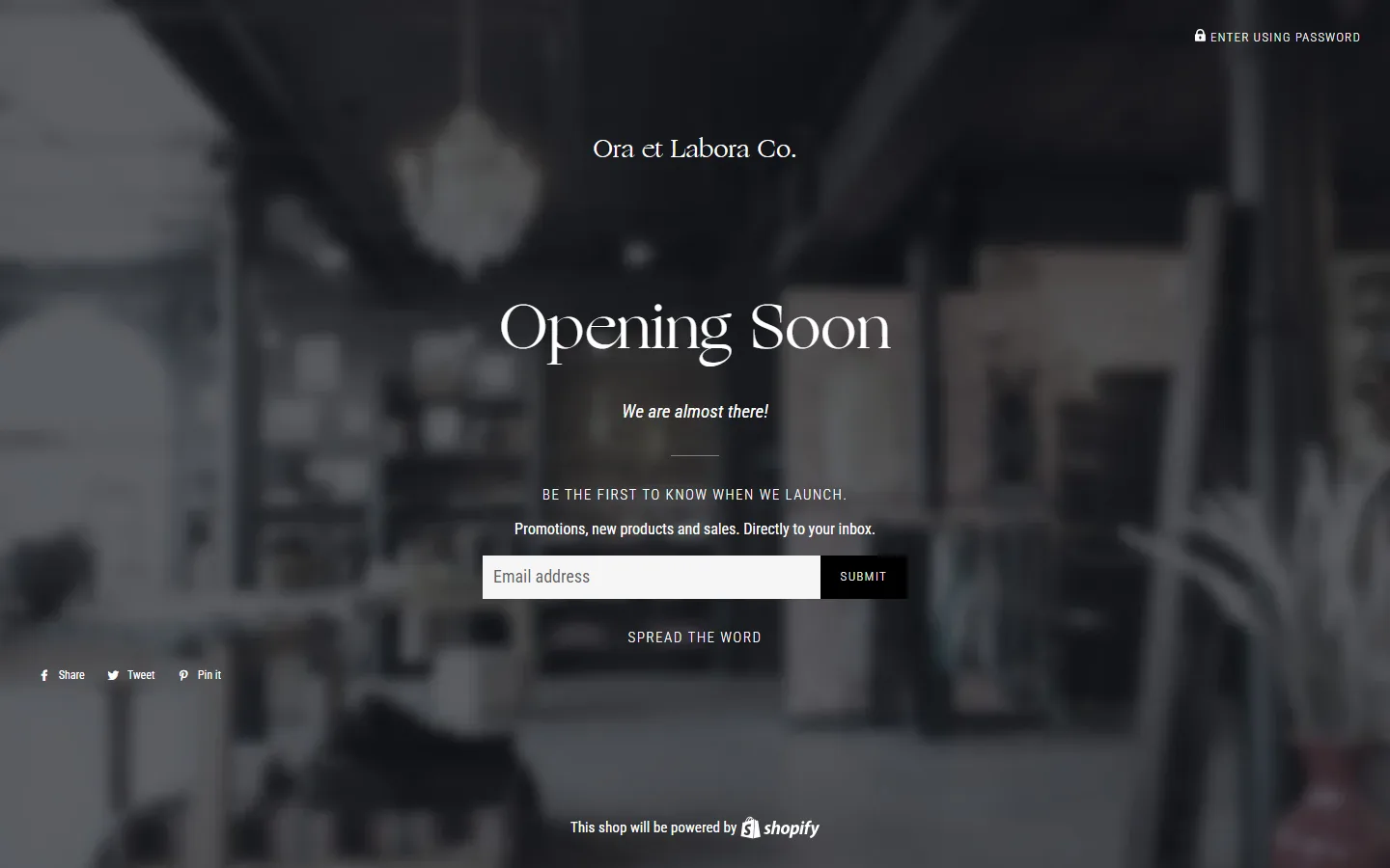 Viewport capture of OETLCO at Modern Nomad. RiNo Art District website