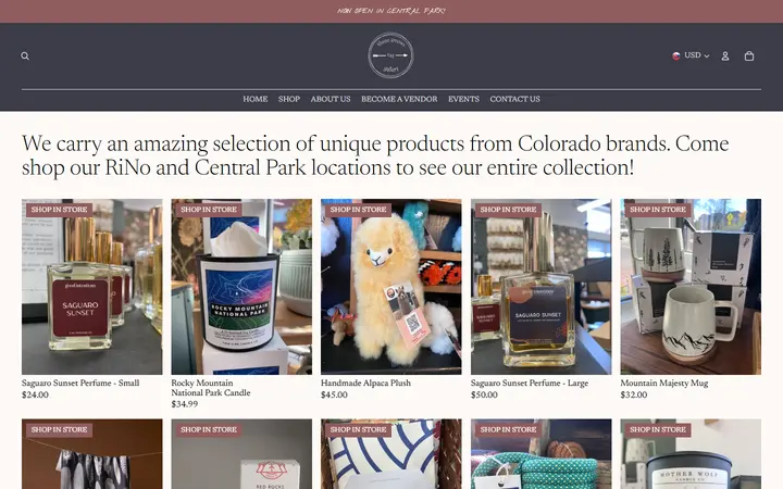 Website page titled Bestsellers – Three Arrows Gallery