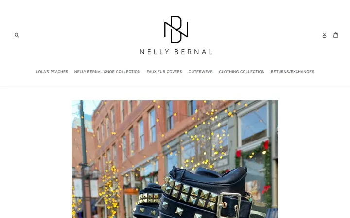 Website page titled Kenya Black Platform Boots – nellybernalcollection.com