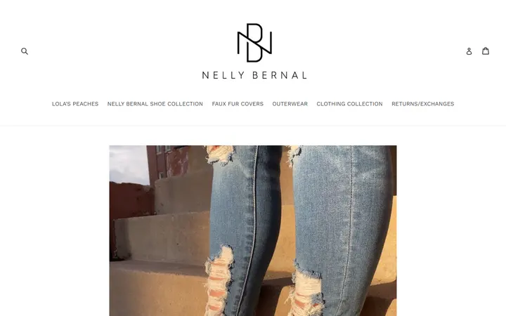Website page titled Diamond Black Rhinestone Loafers – nellybernalcollection.com