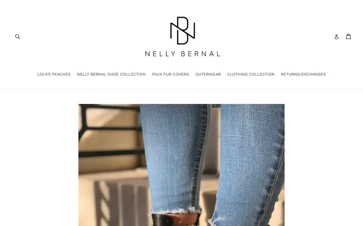 Website page titled Grind Gold Booties With Rhinestones and Ornaments – nellybernalcollection.com