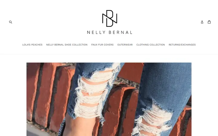 Website page titled Diamond Iridescent Loafers – nellybernalcollection.com