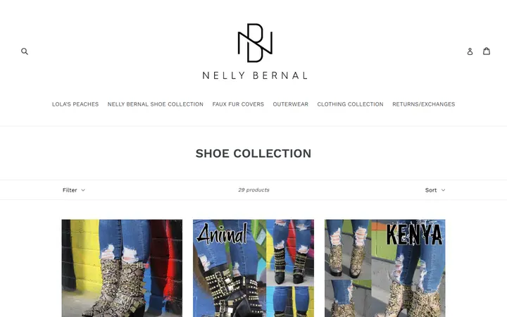 Website page titled BEST SELLERS – nellybernalcollection.com