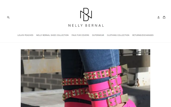 Website page titled Navaeh Neon Pink High Heels LAST SIZE 38 – nellybernalcollection.com