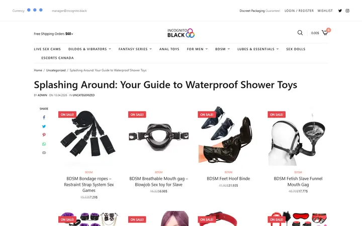 Preview of Incognito Honey Boutique website