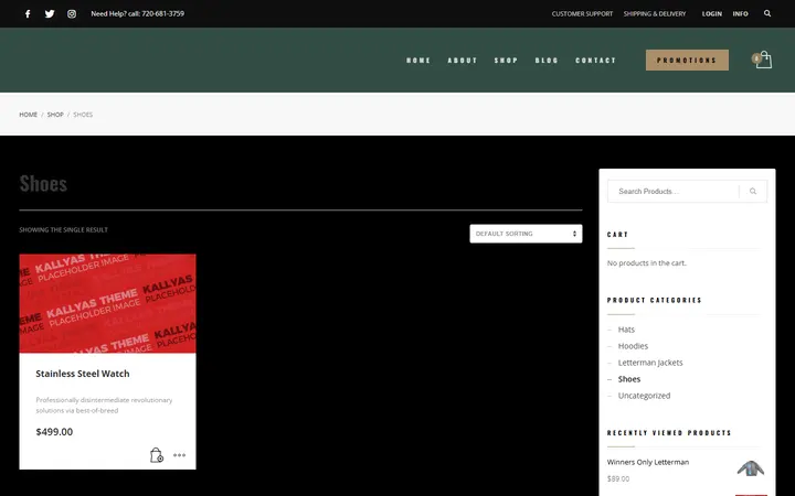 Website page titled Shoes – The FlyTrap Clothing Boutique