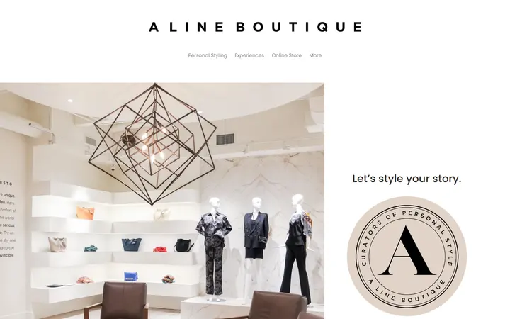 Preview of A Line Boutique website