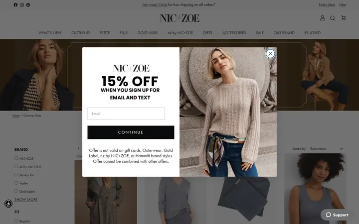 Website page titled Getaway Shop