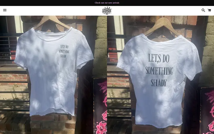 Website page titled Shady T – Canary In A Clothesmine