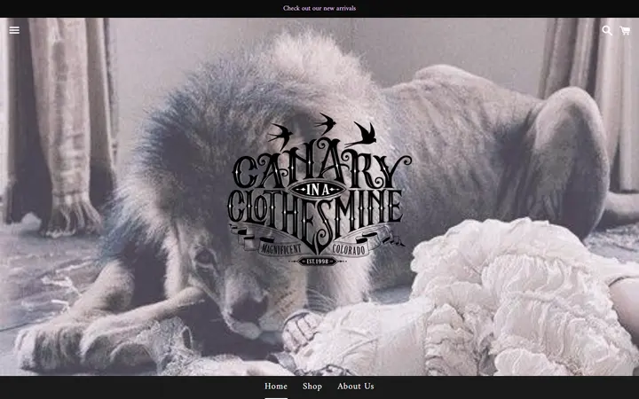 Preview of Canary in a Clothesmine website