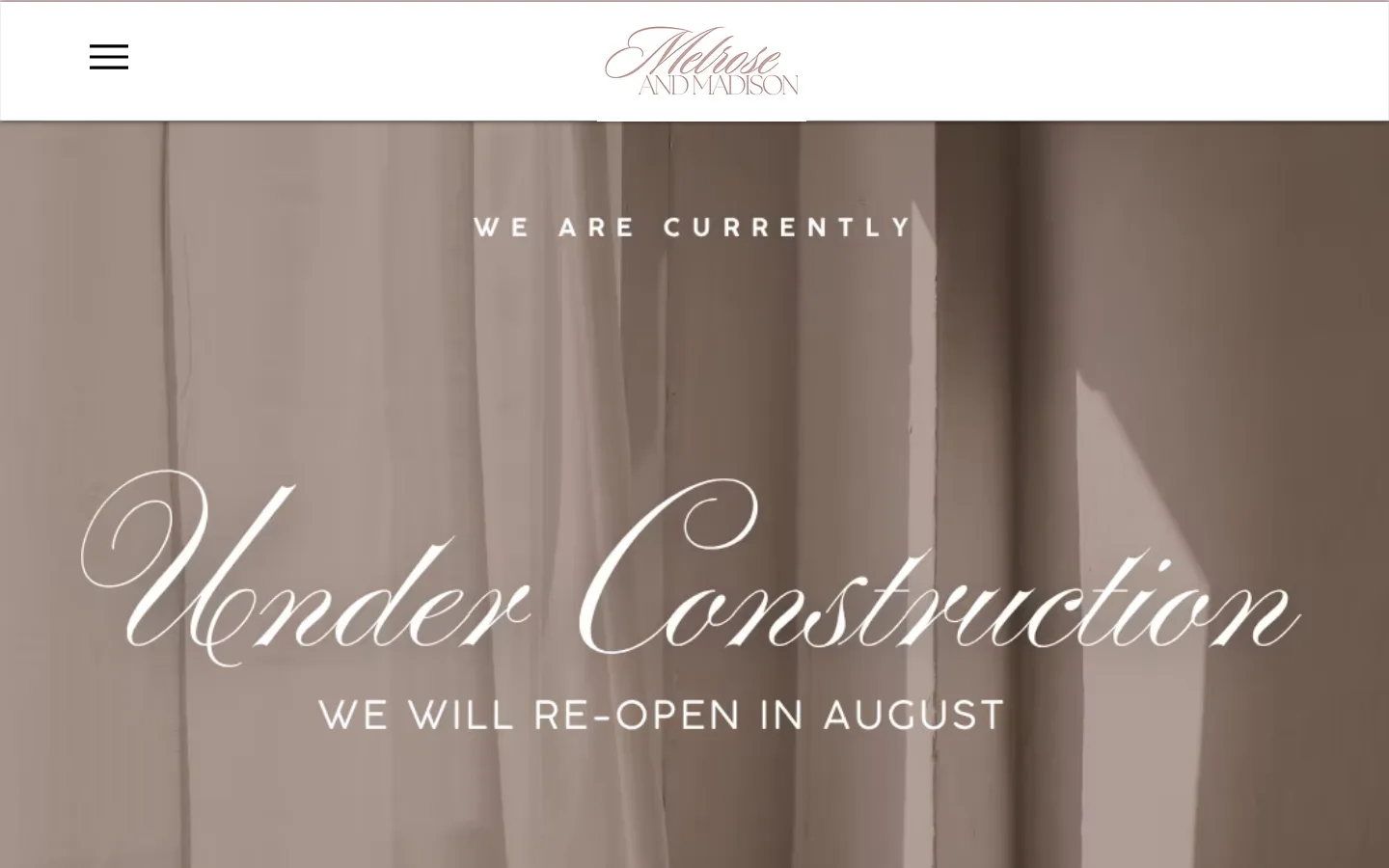 Viewport capture of Melrose & Madison website