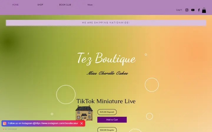 Website page titled Shop Teddy Bear Smith Collection | Te'z Boutique - Adorable Stationery & Gifts